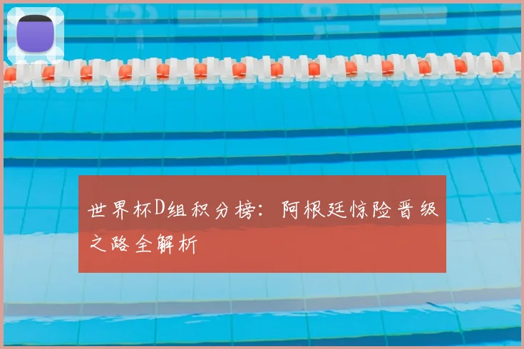 世界杯D组积分榜：阿根廷惊险晋级之路全解析
